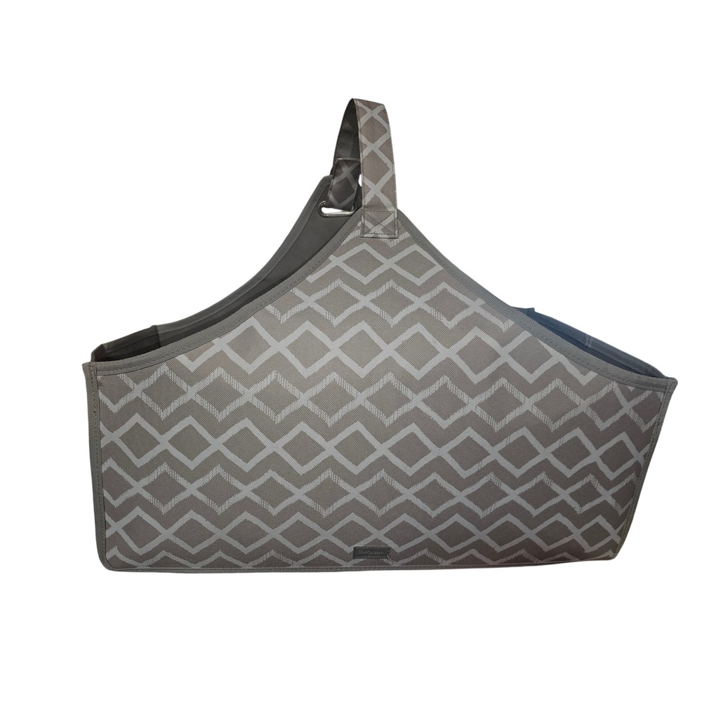 Thirty-One Fold N File Tote Unisex OS Grey Geometric Diamond Excellent Organizer